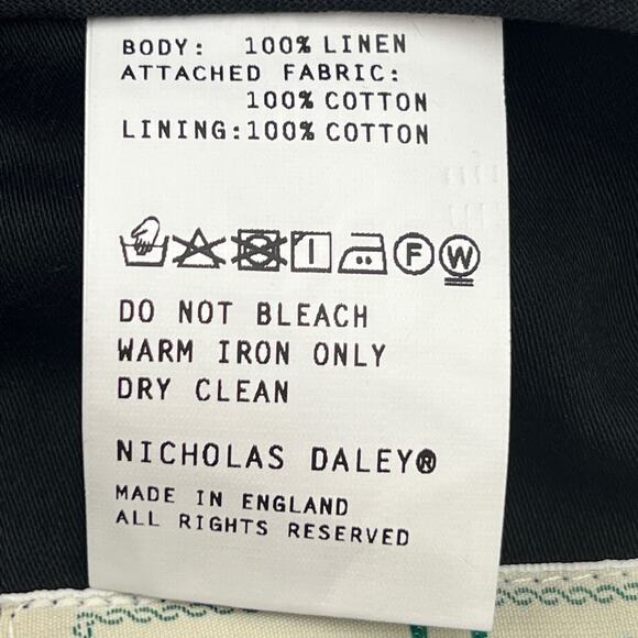 Nicholas Daley 70s Stripe Trouser Irish Linen Waxed Cotton Blue - Picture 7 of 9